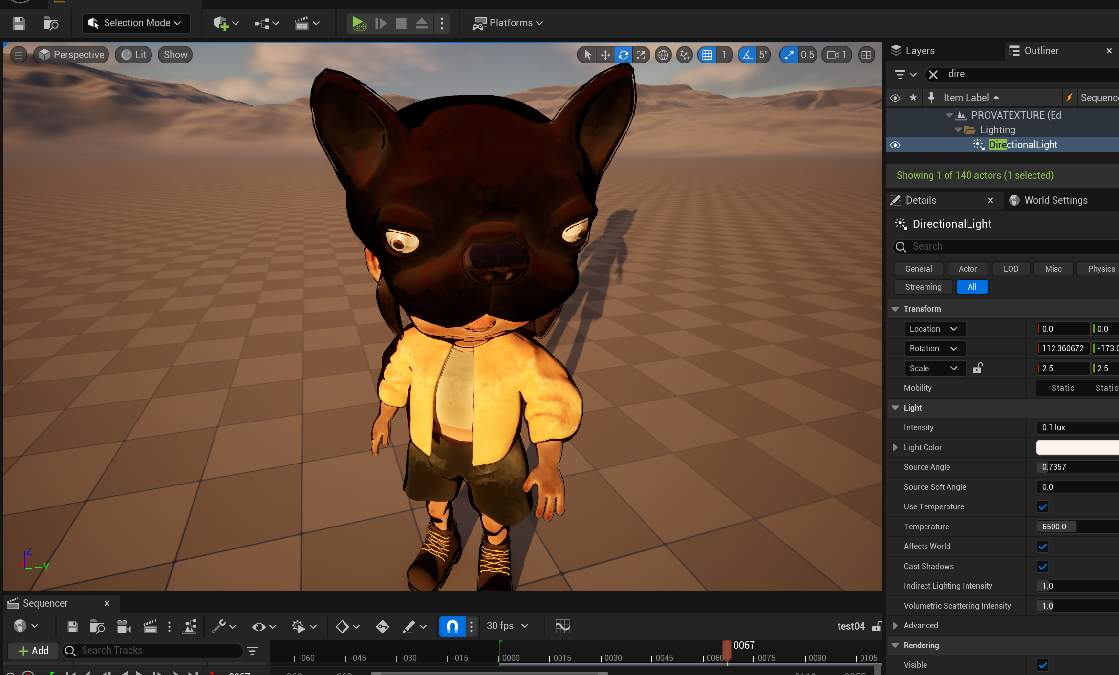 Material graph dello shader outline